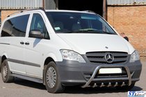 Mercedes Viano 2004-2014 Defensa Delantera WT003/004 (Acero Inoxidable) 60mm, con inscripción foto 2