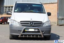 Mercedes Viano 2004-2014 Defensa Delantera WT003/004 (Acero Inoxidable) 60mm, con inscripción foto 3