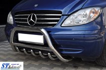 Mercedes Viano 2004-2014 Defensa Delantera WT003/004 (Acero Inoxidable) 60mm, con inscripción foto 6