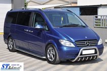 Mercedes Viano 2004-2014 Defensa Delantera WT003/004 (Acero Inoxidable) 60mm, con inscripción foto 8