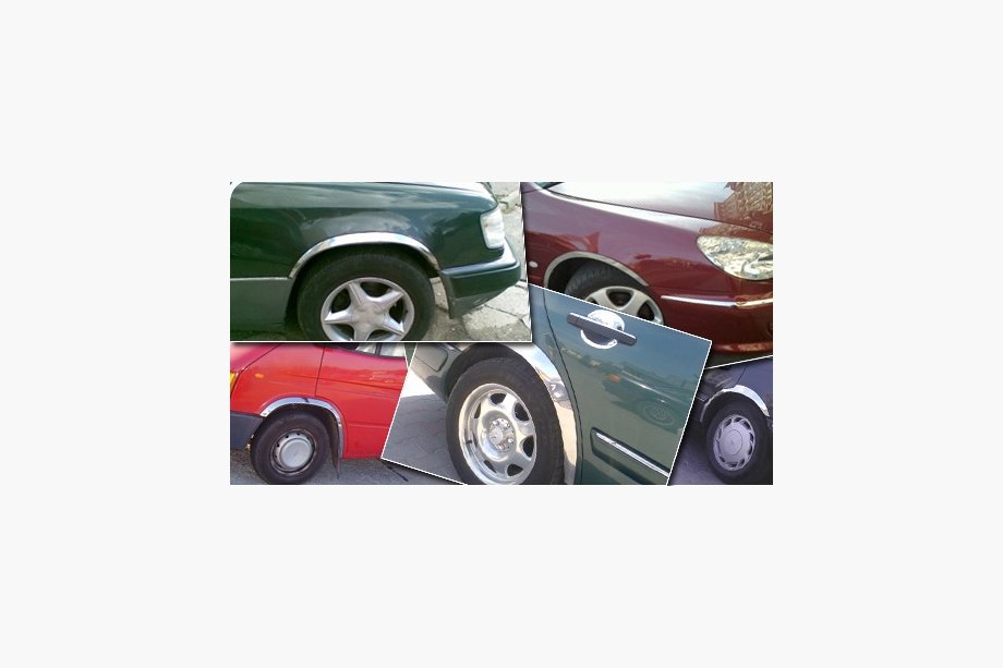 Peugeot Partner Tepee 2008-2018 Molduras de aleta de acero inoxidable (4 uds) 2 Puertas Laterales, Acero Inoxidable Foto 6