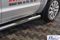 Volkswagen Amarok 2010-2022 Barras Laterales (2 uds., Acero Inoxidable) foto 4