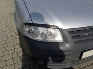 Volkswagen Caddy 2004-2010 Pestañas para faros (negras) Negro Mate foto 5