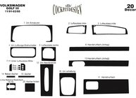 Volkswagen Golf 3 1991-2001 Cubiertas de Panel de Salpicadero Aluminio foto 6
