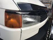 Volkswagen T4 Transporter 1990-2003 Pestañas Faros Capó Recto (2 uds) Negro Brillante foto 2