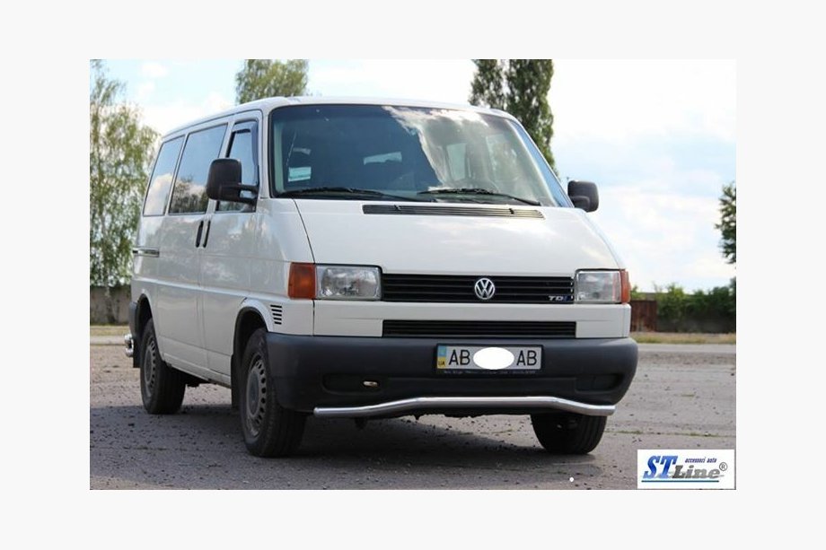 Volkswagen T4 Caravelle/Multivan 1990–2003 Defensa delantera inferior barra simple Wave ST007 (acero inoxidable) Foto 3
