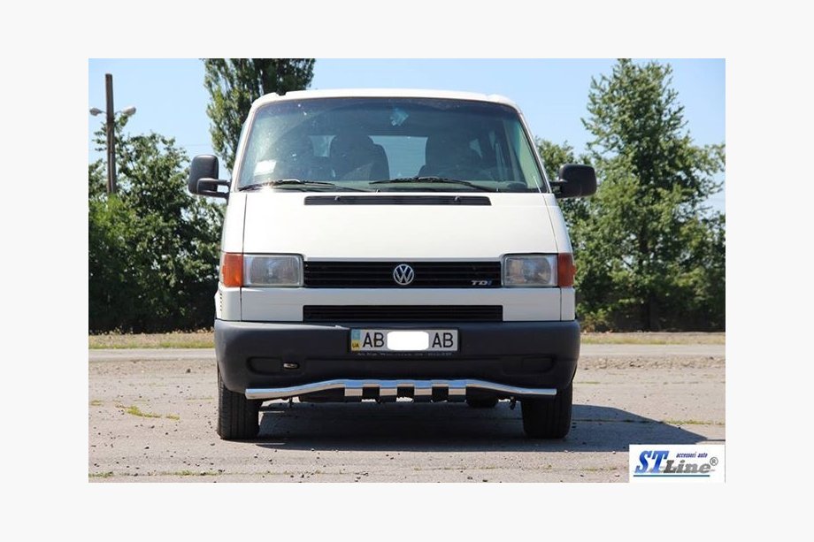 Volkswagen T4 Caravelle/Multivan 1990–2003 Defensa delantera con parrilla ST010 (acero inoxidable) 60mm Foto 2