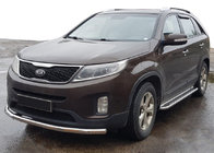 Kia Sorento II XM 2009-2014 Defensa Delantera ST008 (2013-2015, Acero Inoxidable) foto 1