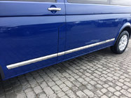 Volkswagen T6 2015-2024 Molduras de Puerta Acero Inoxidable Cromo foto 1