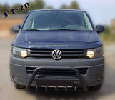 Volkswagen T5 2010-2015 Defensa Delantera WT003 Negra Acero Inoxidable foto 1