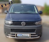 Volkswagen T5 2010-2015 Defensa delantera F3-42 (acero inoxidable) foto 4