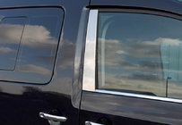 Volkswagen Caddy 2004-2010 Molduras de acero inoxidable para pilares de puerta (2 uds.) Carmos - Acero Inoxidable Turco foto 1