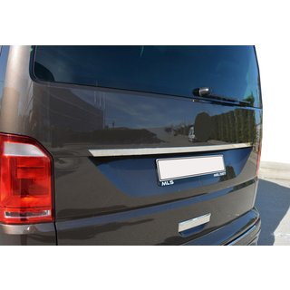 Moldura de acero inoxidable sobre la matrícula Volkswagen T6 2015-2024 foto 1