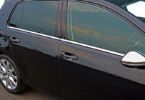 Volkswagen Golf 7/E-Golf 2012-2020 Molduras inferiores de ventana en acero inoxidable HB (4 uds) foto 5