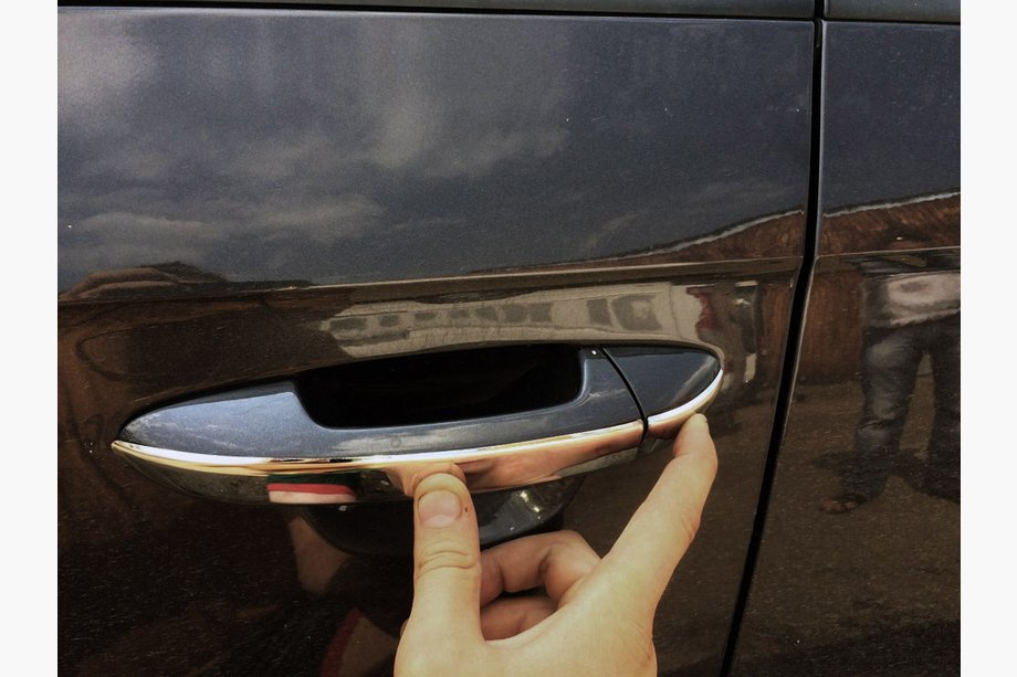Volkswagen Passat B7 2012-2015 Cubiertas cromadas planas para manijas de puerta (4 uds, acero inoxidable) Image
