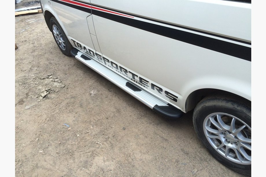 Volkswagen T6 2015-2024 Estribos Laterales Bosphorus OLD Grey (2 uds., Aluminio) Batalla Larga Foto 4