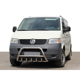 Defensa Delantera WT003 (Acero Inoxidable) Volkswagen T5 Transporter 2003-2010 foto 2