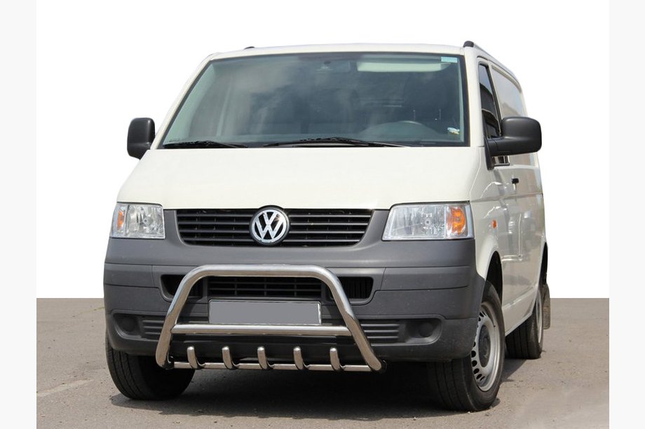 Volkswagen T5 Transporter 2003-2010 Defensa Delantera WT003 (Acero Inoxidable) Foto 2