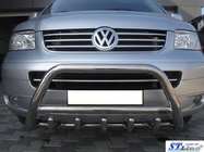 Volkswagen T5 Caravelle 2004-2010 Defensa Delantera WT003 (Acero Inoxidable) 50mm, sin inscripción foto 8