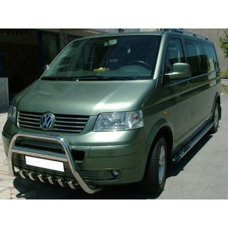 Defensa Delantera WT003 (Acero Inoxidable) Volkswagen T5 Transporter 2003-2010 foto 4