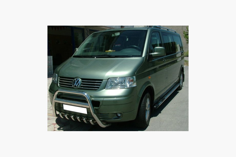 Volkswagen T5 Transporter 2003-2010 Defensa Delantera WT003 (Acero Inoxidable) Foto 4