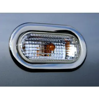 Marco de intermitente (2 uds, acero inoxidable)