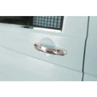 Cubiertas Cromadas para Manijas de Puerta (4 uds, Acero Inoxidable)