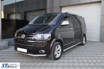 Volkswagen T5 2010-2015 Defensa delantera (acero inoxidable) foto 4