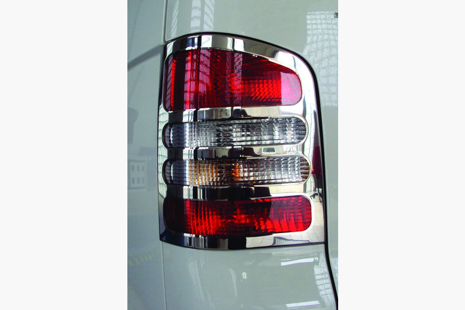 Volkswagen T5 2010-2015 Cubiertas de Luces Traseras (2 uds., Acero Inoxidable) 2 Puertas, OmsaLine - Acero Inoxidable Italiano Foto 6