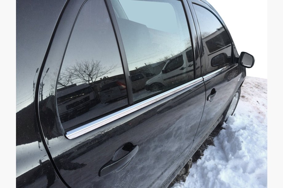 Skoda Fabia 2000-2007 Molduras exteriores de ventanas acero inoxidable (4 uds) Image