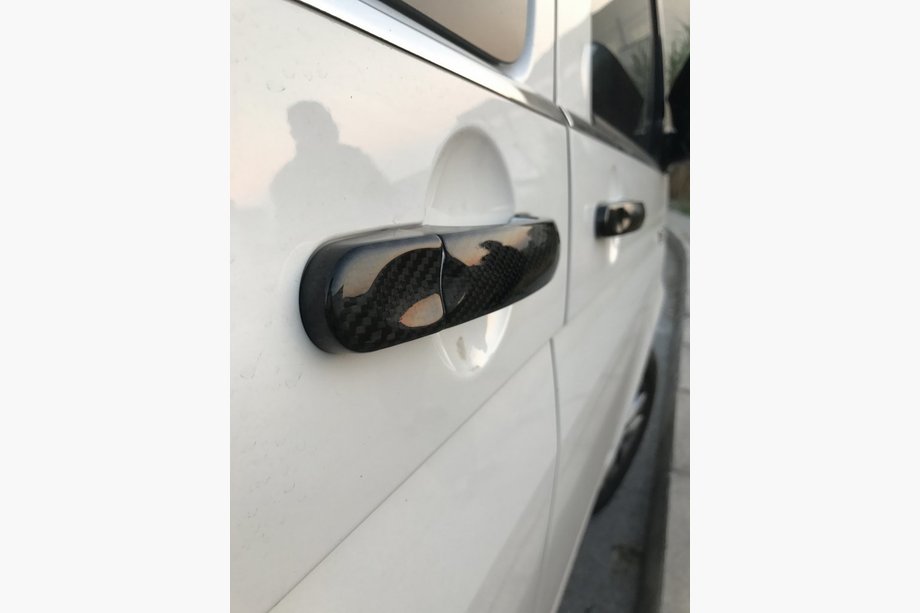 Volkswagen T6 2015-2024 Cubiertas de manijas (Carbono real) 3 Manillas Foto 2
