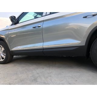 Moldura de puerta Carmos ancha acero inoxidable Skoda Kodiaq 2016-2023 foto 1
