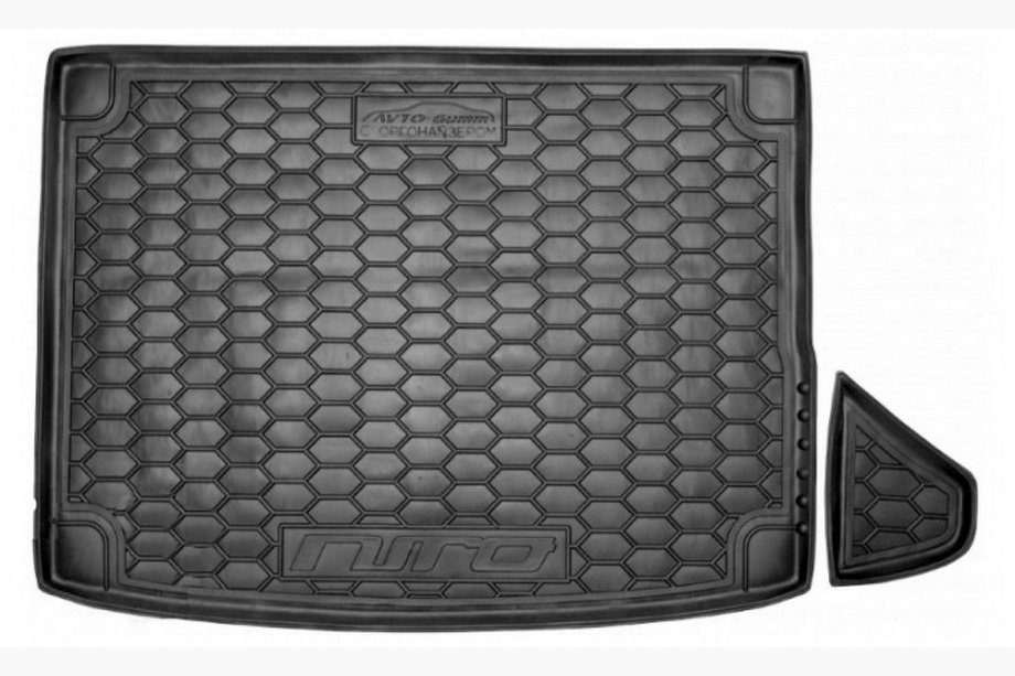 Kia Niro 2016–2021 Alfombrilla de maletero con organizador 2018+ (Autogumm, goma) Image