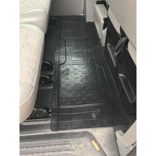 Alfombrillas de goma traseras (2 uds, Polytep) Volkswagen T5 Transporter 2003-2010 foto 1