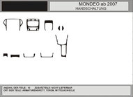 Ford Mondeo 2008-2014 Embellecedores de salpicadero (Carbono) foto 1