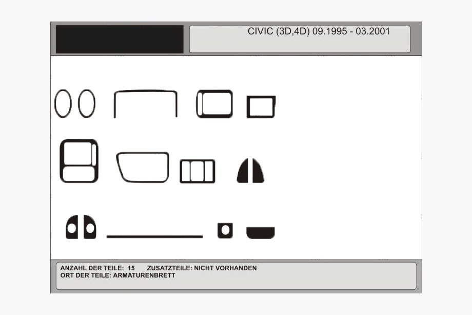 Honda Civic 1995-2001 OFERTA! Molduras de salpicadero efecto madera Image
