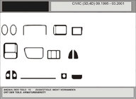 Honda Civic 1995-2001 OFERTA! Molduras de salpicadero efecto madera foto 1