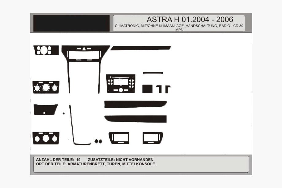 Opel Astra H 2004-2013 ¡Oferta! Molduras de salpicadero (imitación madera) Image