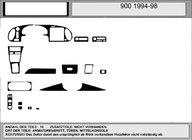 Saab 900 1994-1998 ¡Oferta! Molduras de salpicadero (madera) foto 1