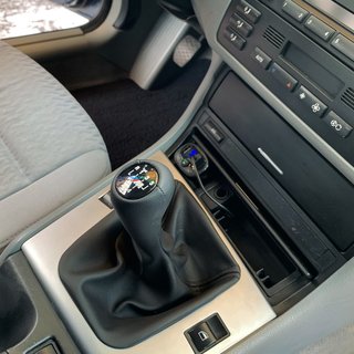 Funda de palanca de cambios + pomo OEM (cuero sintético) BMW 3 Series E46 1998-2006 foto 2