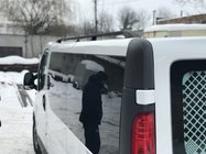 Opel Vivaro 2001–2015 Barras de Techo Negras Corto, Pies de Hierro Fundido foto 1