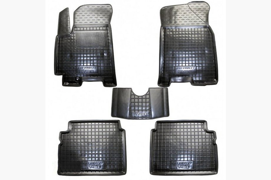 Chevrolet Aveo T250 2005-2011 Alfombrillas de goma con borde (Autogumm) Image