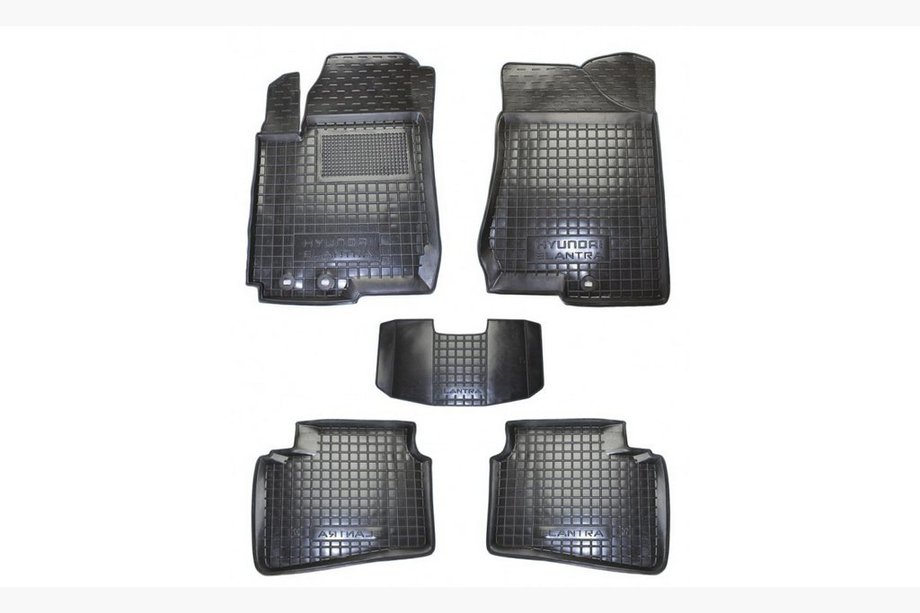 Hyundai Elantra (HD) 2006-2011 Alfombrillas de goma con borde (Autogumm) Image