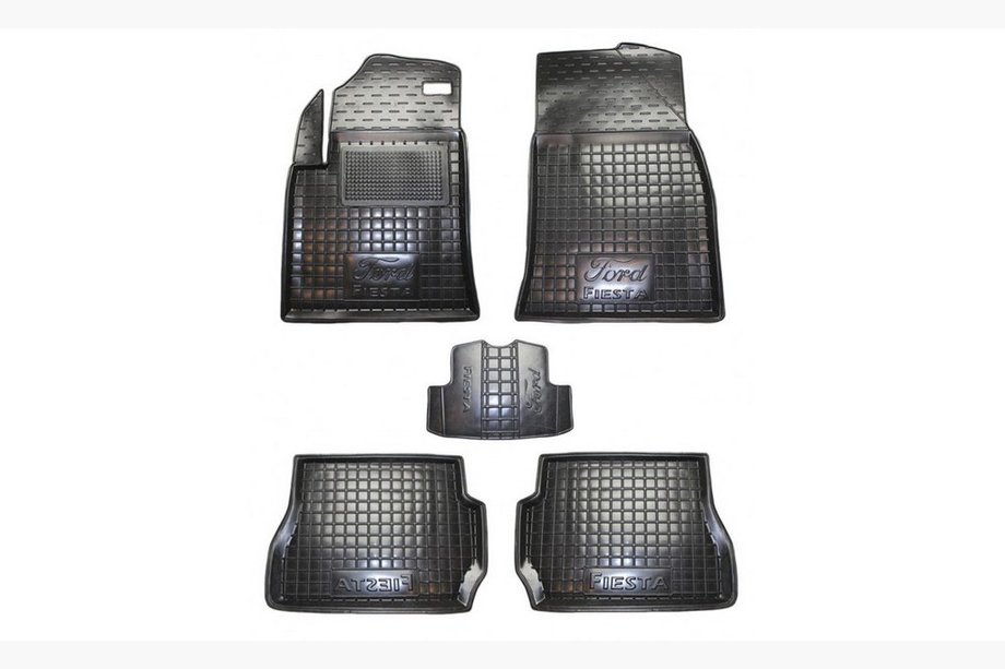 Ford Fiesta 2002-2008 Alfombrillas de goma con borde (Autogumm) Image