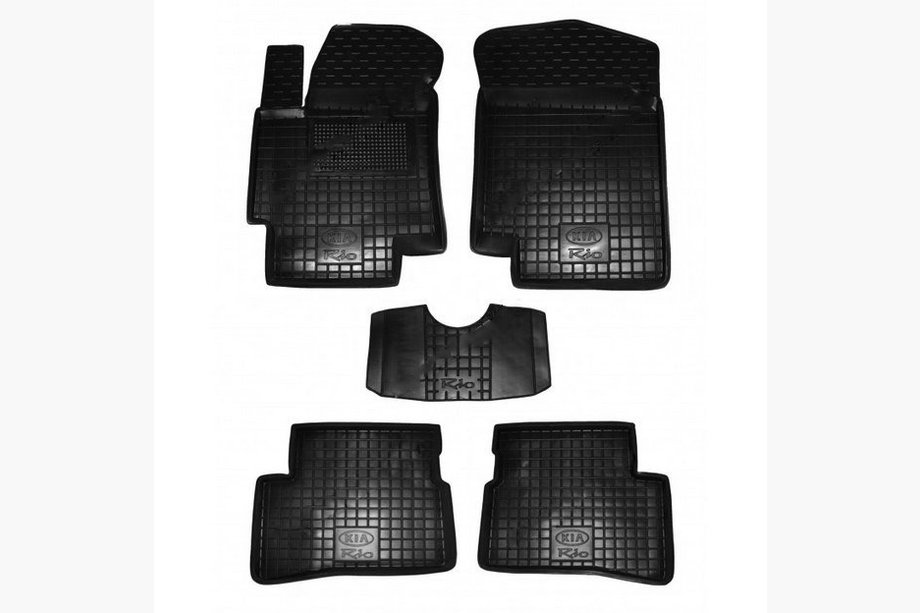 Kia Rio 2005-2011 Alfombrillas de goma con borde (Autogumm) Image
