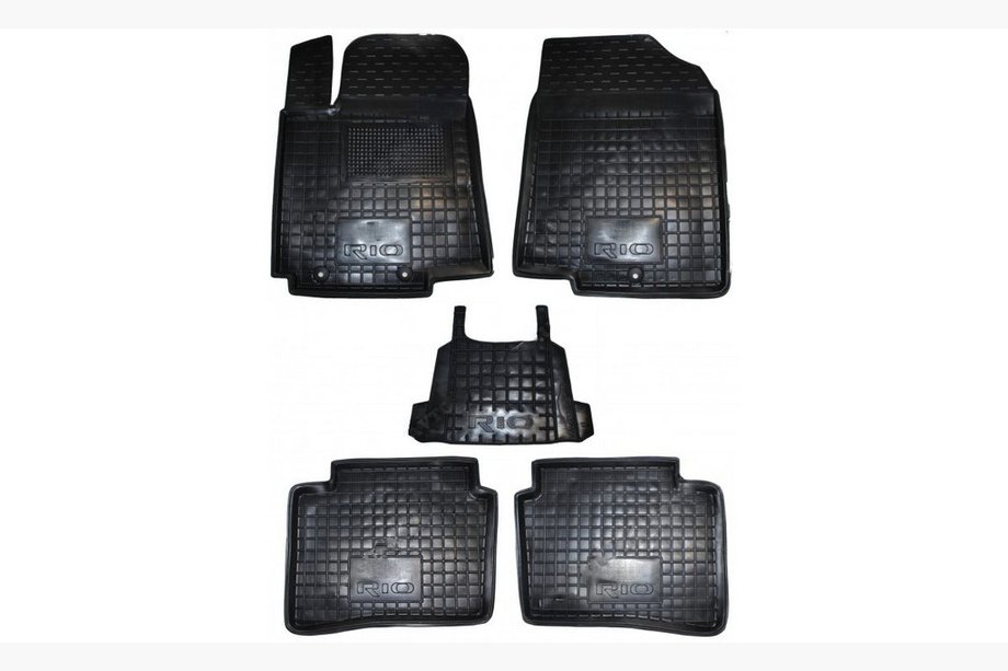Kia Rio 2012-2017 Alfombrillas de goma con borde 2015+ (Autogumm) Image