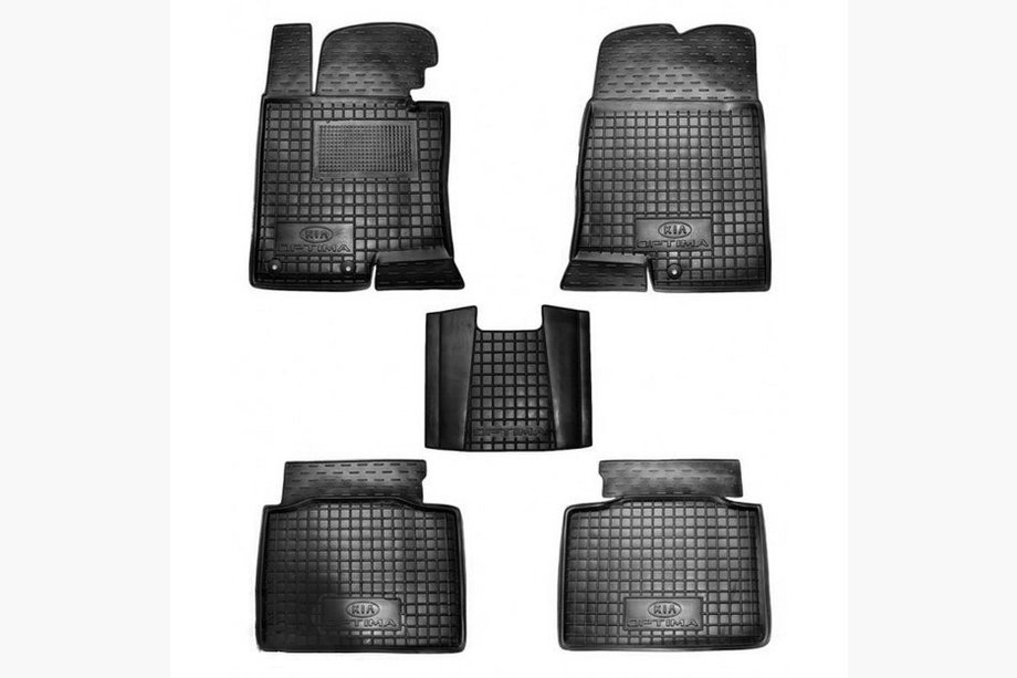 Kia Optima 2010-2016 Alfombrillas de goma con borde (Autogumm) Image