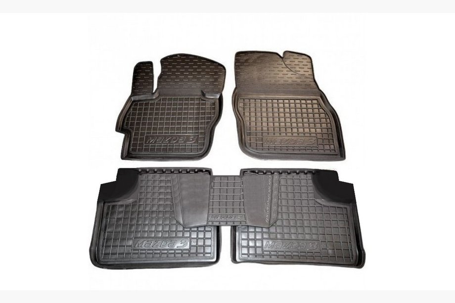 Mazda 3 2009-2013 Alfombrillas de goma con borde (Autogumm) Image