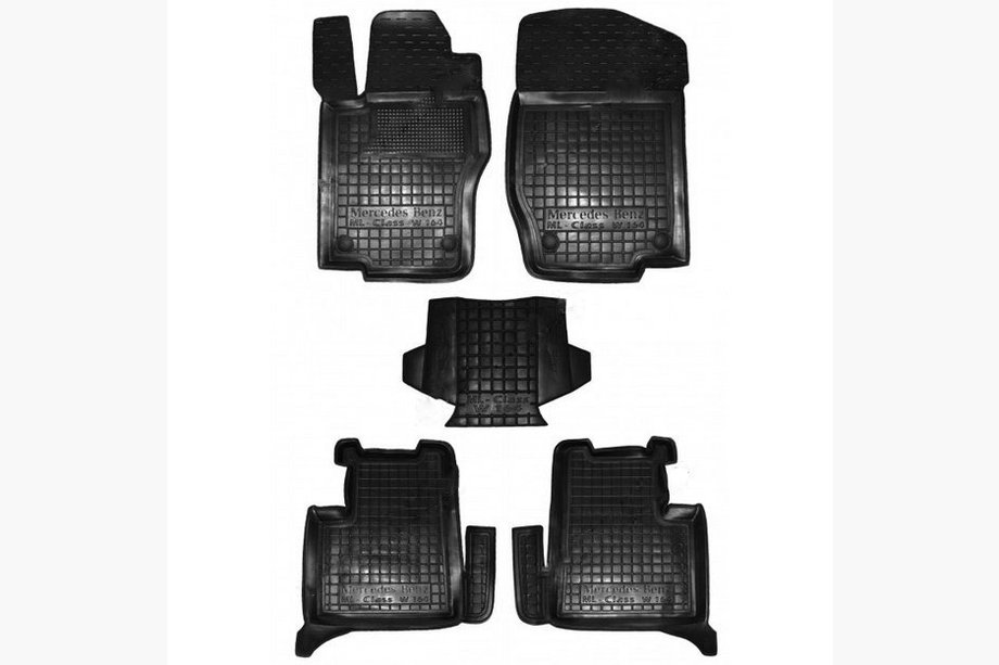 Mercedes ML W164 2005-2011 Alfombrillas de goma con borde (Autogumm) Image