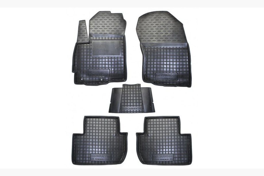 Mitsubishi Outlander 2006-2012 Alfombrillas de goma con borde XL (Autogumm) Image